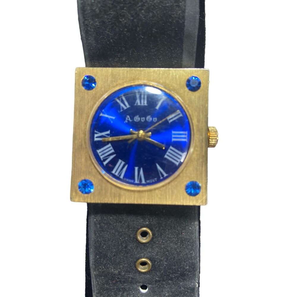 Vintage A GoGo square face watch approximately 9” long x 2.25” wide